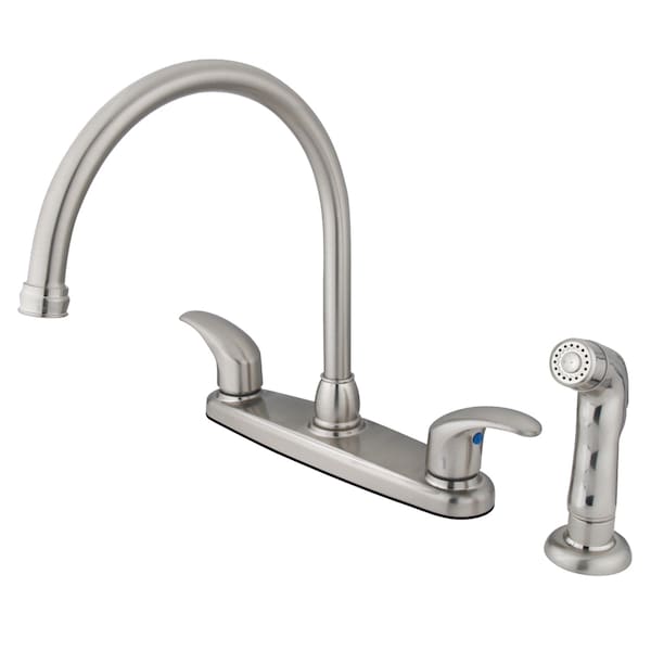 8" Centerset Kitchen Faucet, Brushed Nickel